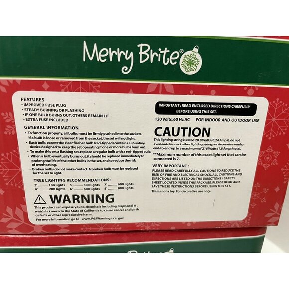 8 Boxes Merry Brite Box 70 Count Mini Christmas Lights Colored Bulb Green wire W - Picture 3 of 3
